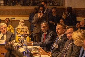 Dr Adutwum addressing participants at the UN