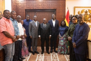 Akufo-Addo with Minority and Majority leaders
