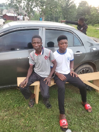 The two Togolese nationals arrestedby the police