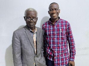 Nunoo-Mensah (L) with CMG's Group Operations Officer, Mr Theodore Atadefura Edwards