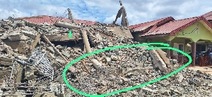 Collapsed Ofankor storey-building in GAR