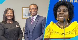 Maame Tiwaa Addo Danquah (EOCO Boss in black), Kissi Agyabeng (SP) and Cecilia Dapaah (in yellow)