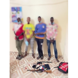 Arrested robbery suspects at Kpando