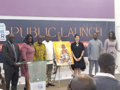 Stakeholders launching the21 International Book Fair in Accra