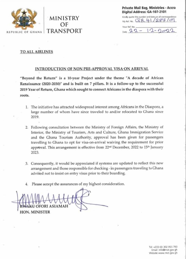 Beyond The Return Ghana Approves Visa On Arrival From 22 Dec To 15 Jan