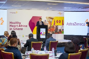 A presentation on AstraZeneca's Healthy Heart Africa Programme expanded to benefit Ghana