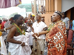 Nii Adjetey Obuobour II with one of the sub chiefs