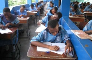 Students sitting the BECE
