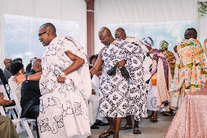 A typical Ghanaian traditional marriage setting