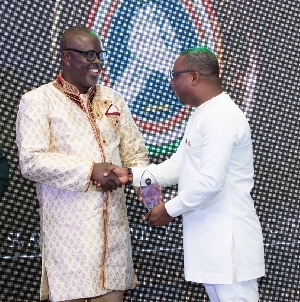 Professor Richard Kofi Asiedu, receiving his award