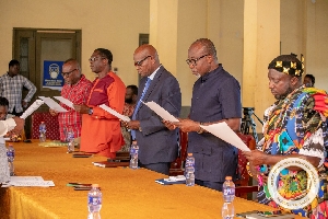 Commitee members taking oath