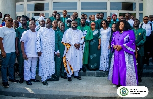 The new AMA mayor in a pose with Assembly Members after his endorsement