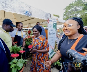 Vice President touring some of stands at the  event