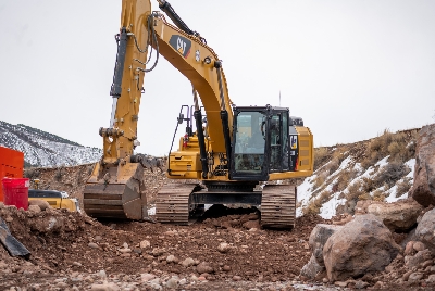 Excavator at work
