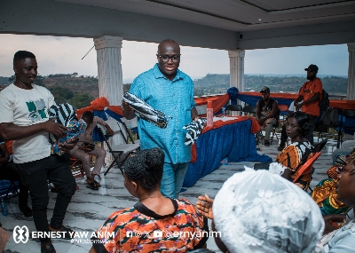 MP sharing items to the aged and widows