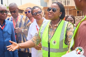 Adowa Obuobia Darko Opoku in team doing the inspection