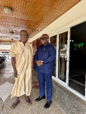 Victor Bmapoe(L) and Kofi Portuphy