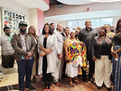 Tourism Minister and Ghana's Ambassador to US in a group photo