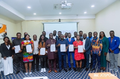 The scholars in the diaspora after sing the MoU in Accra