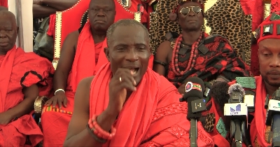 Nii Osabu Acquaye addressing the press