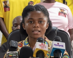 Nana Agyeiwaa Kodie Baffoe Bonnie at her presser