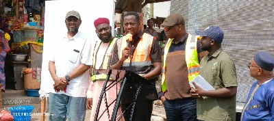 Frank Nkansah making the call at the event in Accra