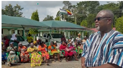 Dr Richard Asiedu addressing beneficiaries at the event