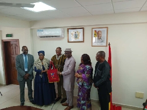 Dr Apaak and the Namibian delegation in Accra