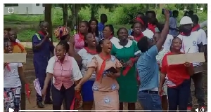 Health workers at Donkorkrom in the Eatsern Region