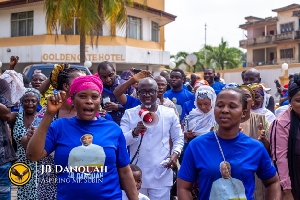 Mr Joseph Boakye Danquah on his campaign trail