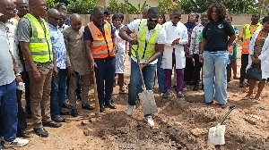 MP breaking ground for the project in Ashaiman