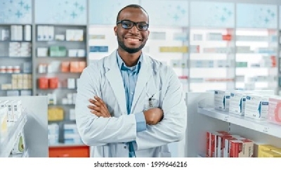 Pharmacist at work