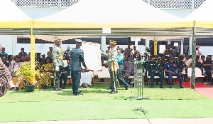 laud K. Ofori Affrifah receiving a citation