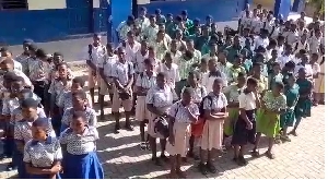 BECE candidates on parade