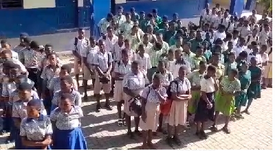 BECE candidates on parade