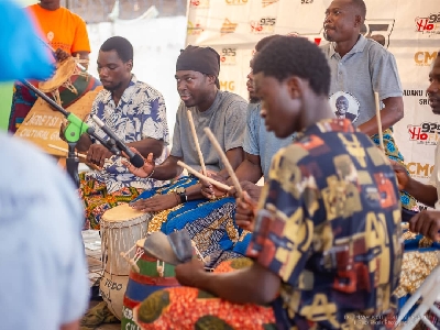 A traditional music troupe at the launch of Ho Walk 2025