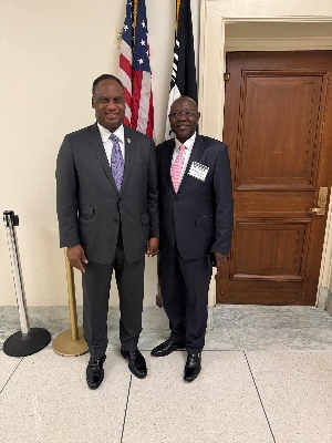 Akwasi Oppong -Fosu and his  US counterpart  in a pose