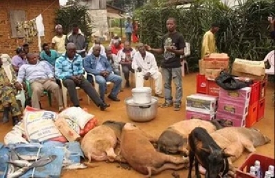 Bride Price payment underway