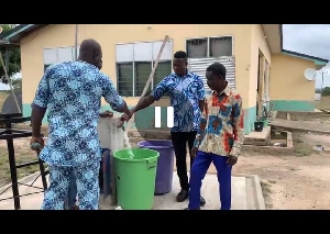 Residents expressing happiness after restoration of water to the area