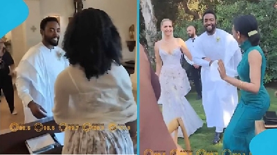 Kimathy Agyemang-Rawlings at his wedding ceremony