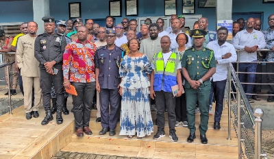 Dr Grace Ayensu-Danquah in the middle in the foreground