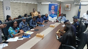 Mr Anthony Kwasi Sarpong adressing the press
