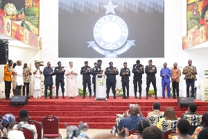 IGP  and commanders worshipping with churchessh