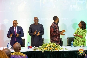 Parliamentary leadership launching the practice procedures in Accra