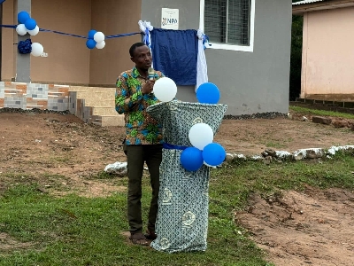two–unit semi-detached staff bungalow at Vakpo SHS being unveiled