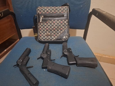 The locally  made pistols in possession of the police