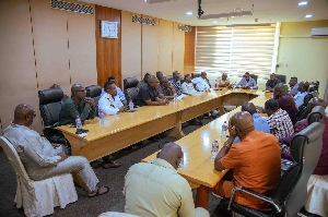 Mustapha Gbande in a meeting Greater Accra chiarmen