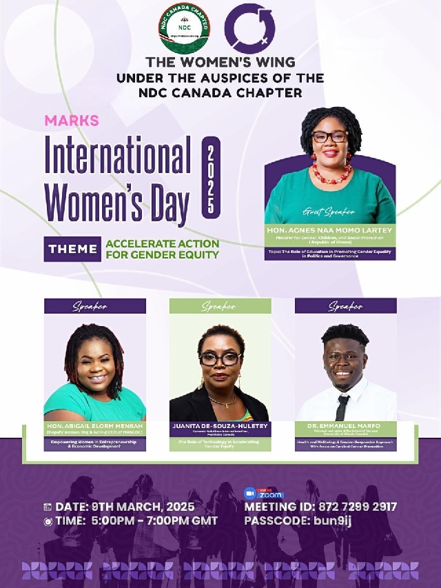 NDC Canada chapter Women's Wing marks IWD2025 with virtual celebrations ...