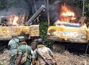 FC response team in acttion in the forest reserve