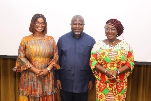 L-R: GTA's Maame Efua Houadjeto, GRA's Anthony Kwasi Sarpong, and MoTCCA's Abla Dzifa Gomashie